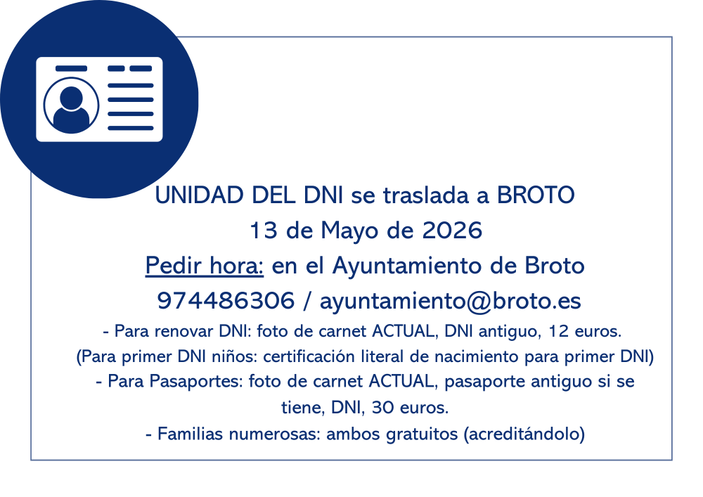 Imagen Desde el ayuntamiento de Broto nos informan de que la Unidad del DNI
